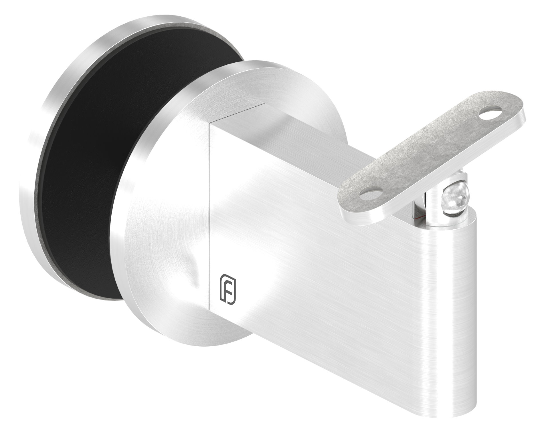 Sensa Design 2, für Rohr 42,4mm, für Montage an Glas, mit Gelenk für Steigung, V2A