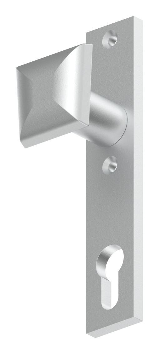 Türknopf fest auf Langschild