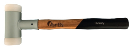 Schonhammer mit Hickorystiel, Ø 40mm aus Nylon, rückschlagsfrei