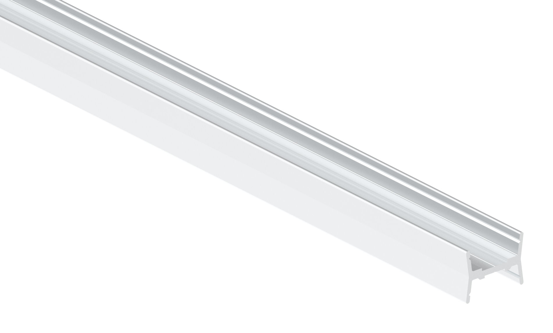 LED-Nutrohr LUNORA®, Aluminium Trägerprofil zum Wenden, für Rund-Nutrohr 42,4mm,  L: 6000mm