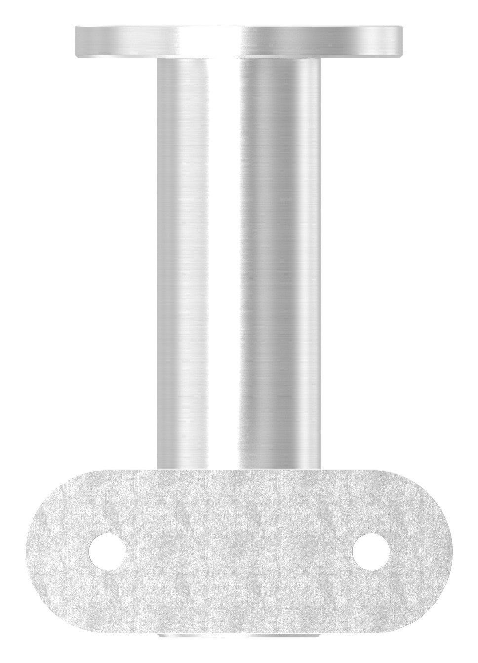 Handlaufhalter mit Gelenk, Handlaufanschlussplatte flach, V2A Handlaufhalter mit Gelenk, Handlaufanschlussplatte flach, V2A