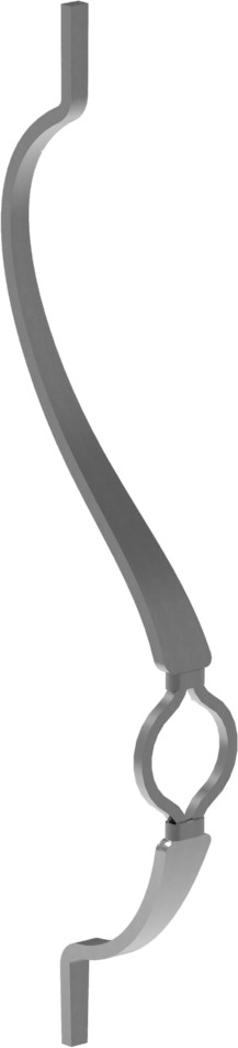 Korbgitterstab 20x12mm, gehämmert, H: 1000mm