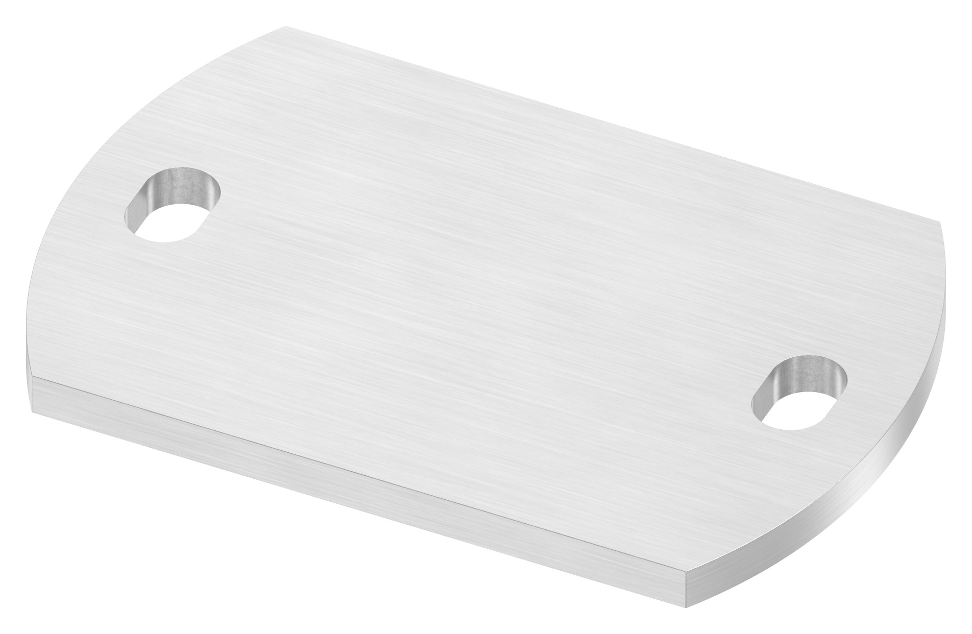 Ankerplatte, 150x100x8mm, mit Längsschliff, V2A