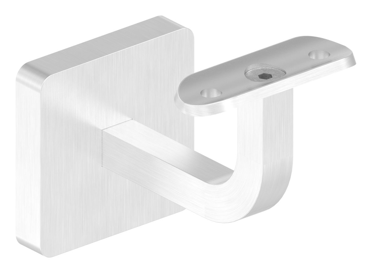 Handlaufhalter mit Handlaufanschlussplatte und Abdeckrosette (Ronde und Bügel verschweißt), V2A