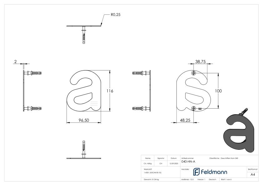 Hausnummer a - "klein", V2A