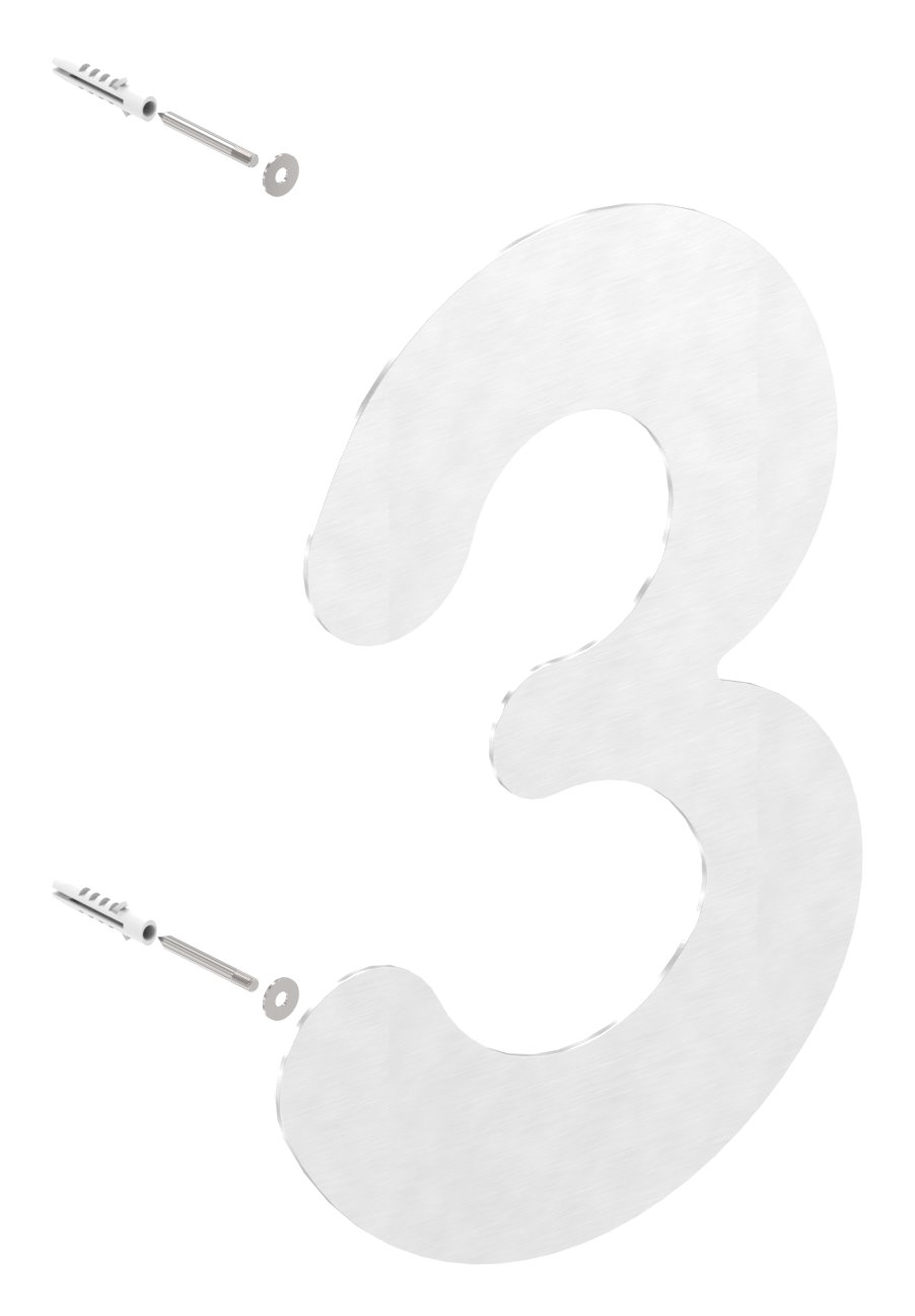 Hausnummer 3 - "groß", V2A