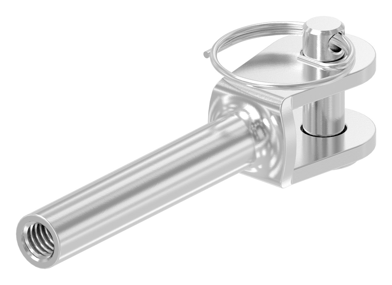 Gabelterminal mit Innengew. M6 links, V4A