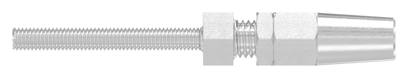 Gewindeterminal zur Selbstmontage für Seil Ø 4mm und Gewinde M6, V4A