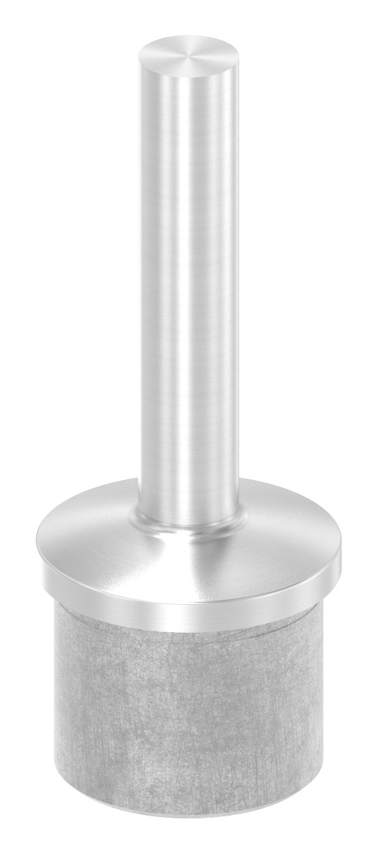 Rohrabschlussstopfen mit Stift für Rohr 42,4x2,5mm, V2A