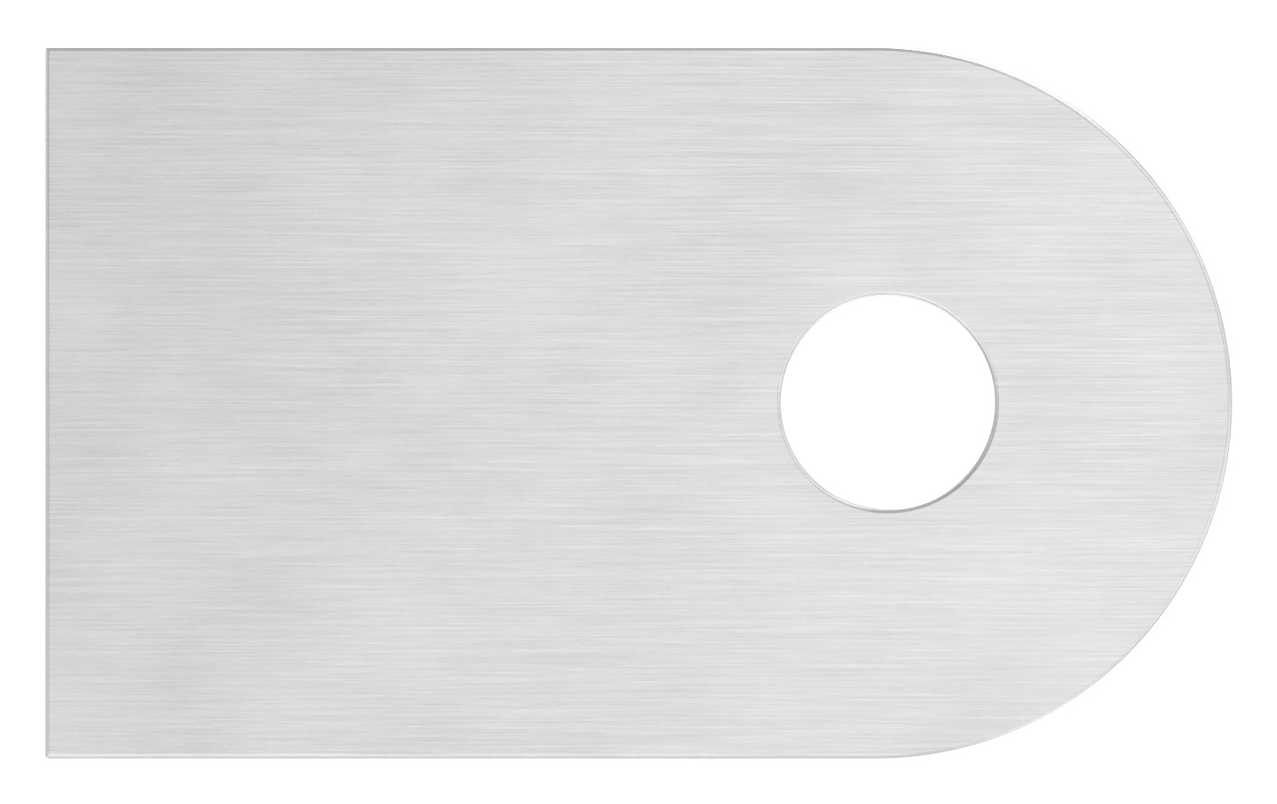 Anschweißlasche, 50x30x6mm, geschliffen, V2A
