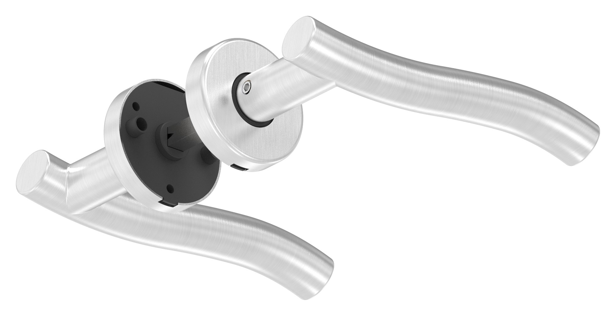 Türdrücker-Paar, drehbar, V2A