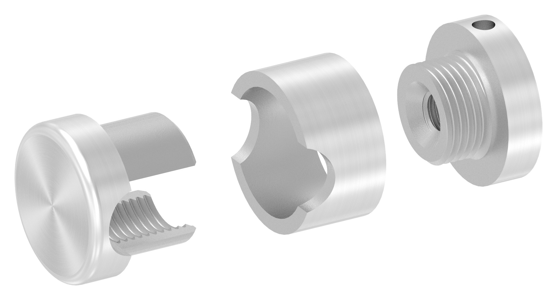 Brenk Grundhalter für Stäbe Ø 12mm, ALU