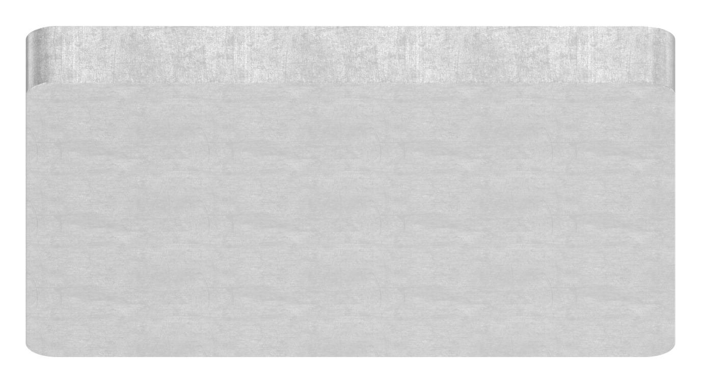 Flachkappe für QR 40 x 40mm t= 4,0mm, Stahl roh