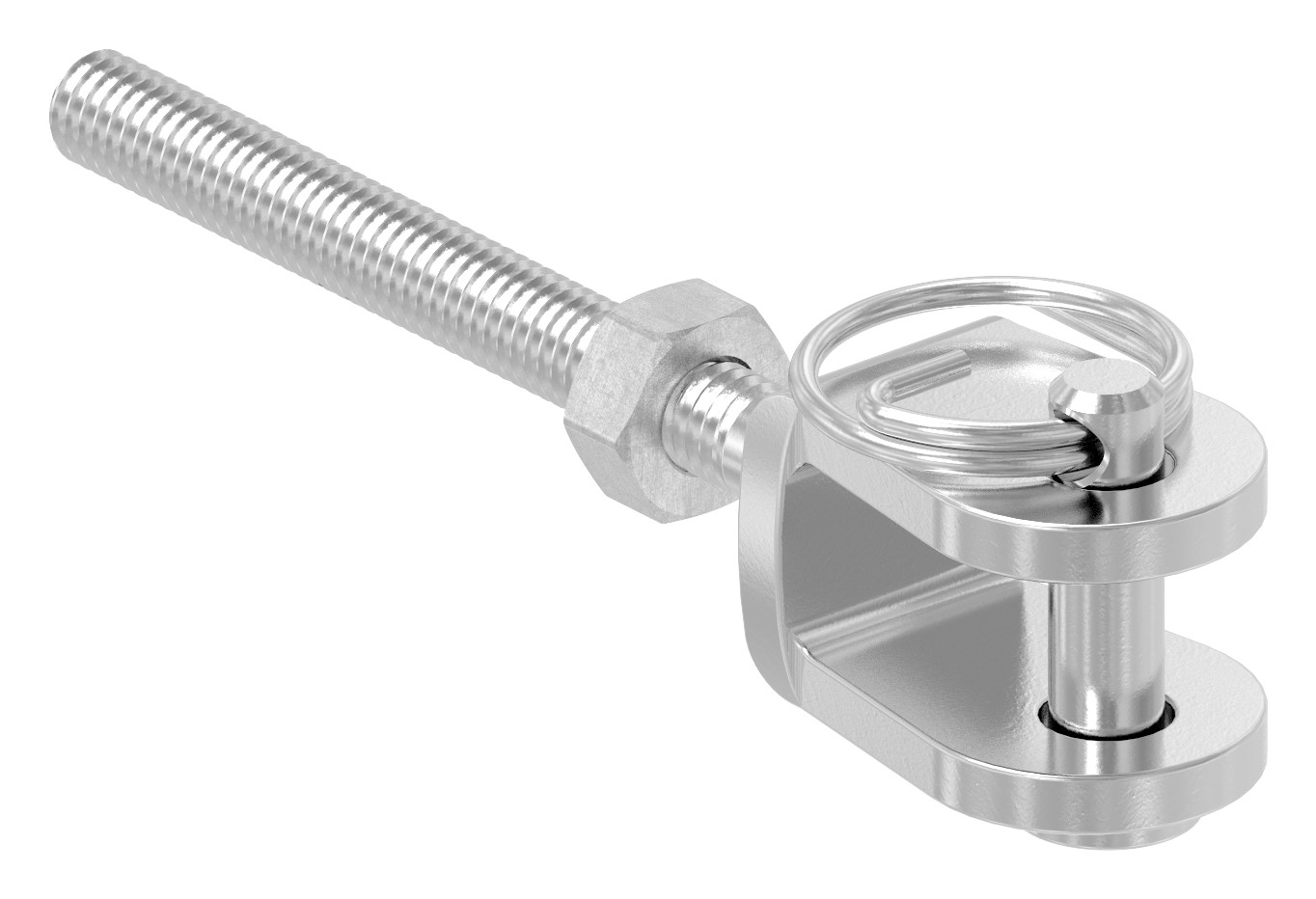 Gabelterminal mit Außengew. M4 rechts, V4A