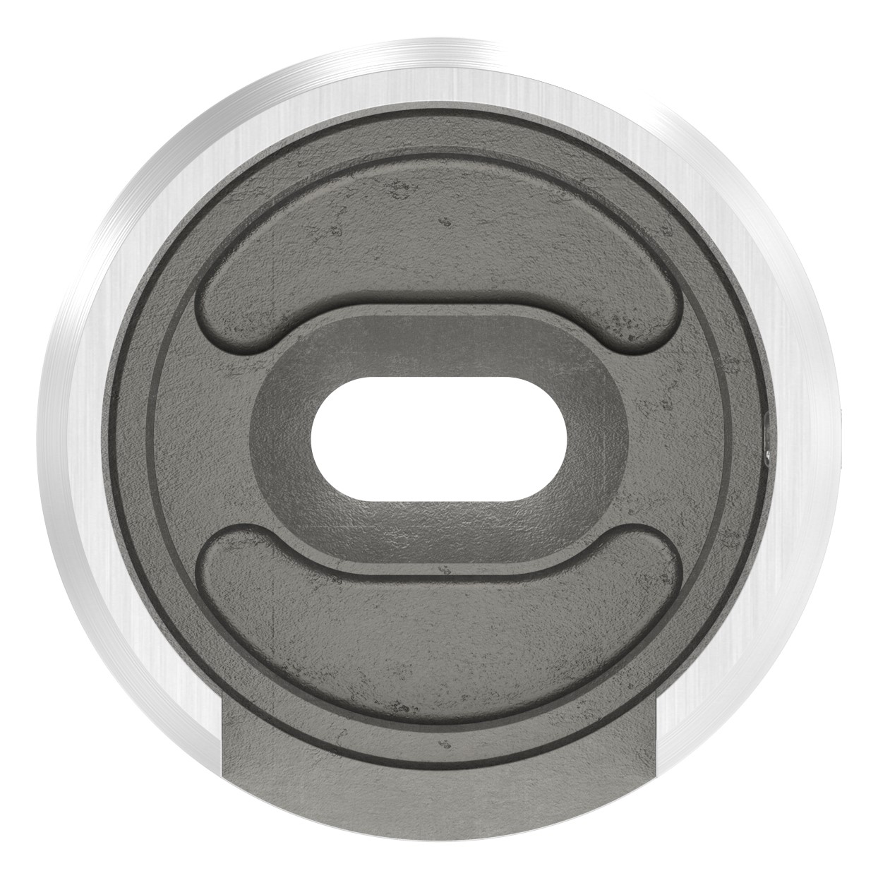 Wandbefestigung für Nutrohr 42,4mm, rechts, V4A