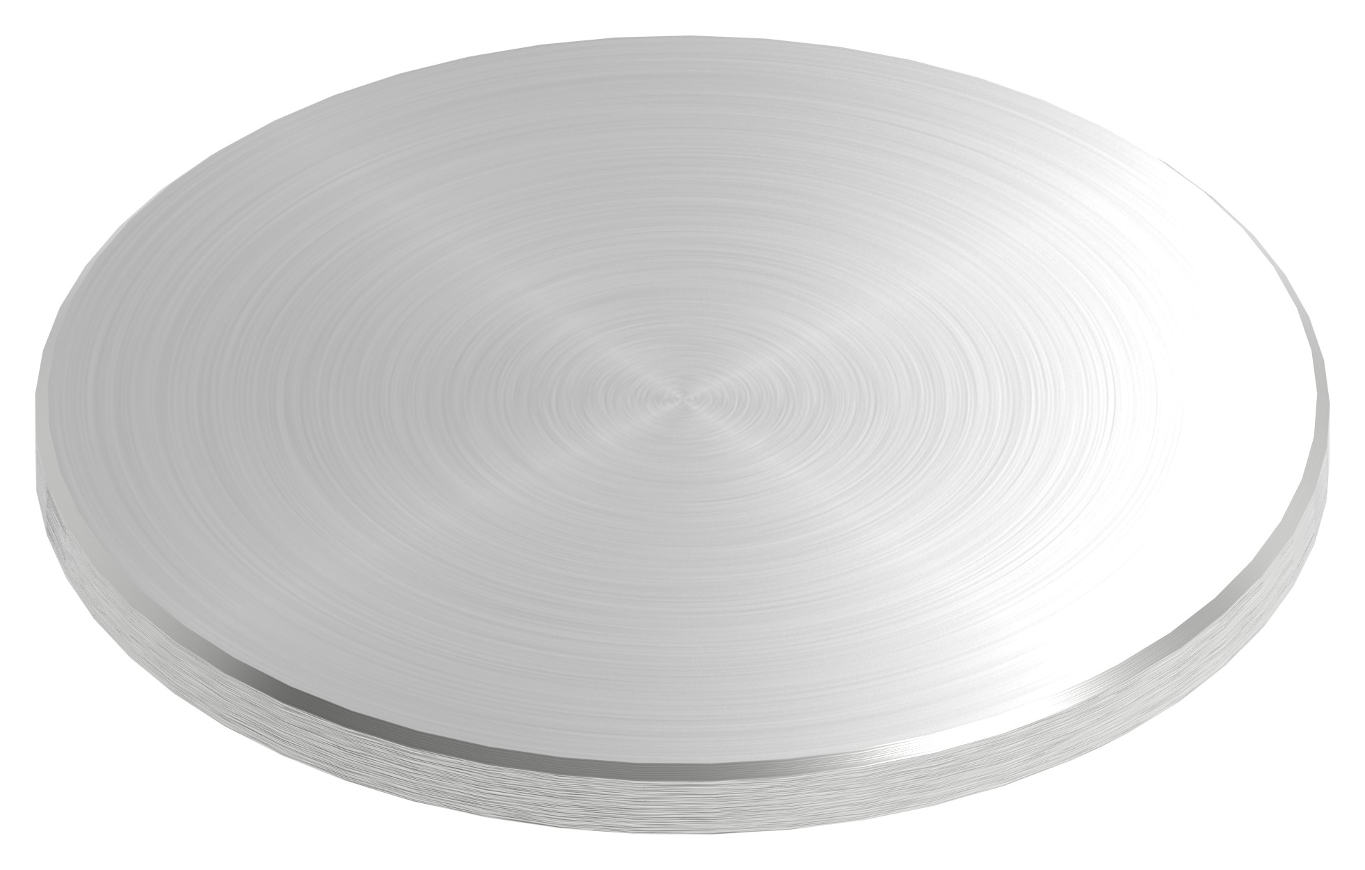 Ronde Ø 100x6mm, mit Rundschliff und Fase, V2A