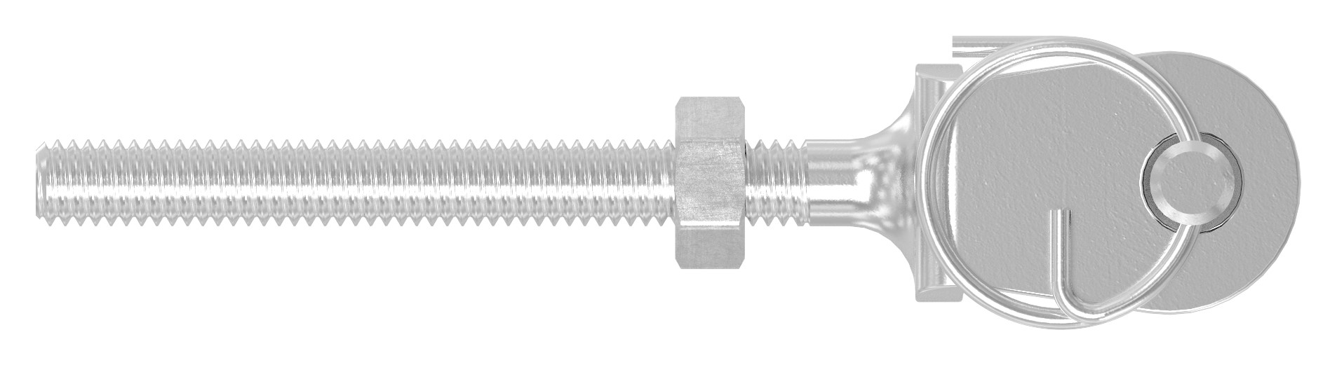 Gabelterminal mit Außengew. M4 rechts, V4A