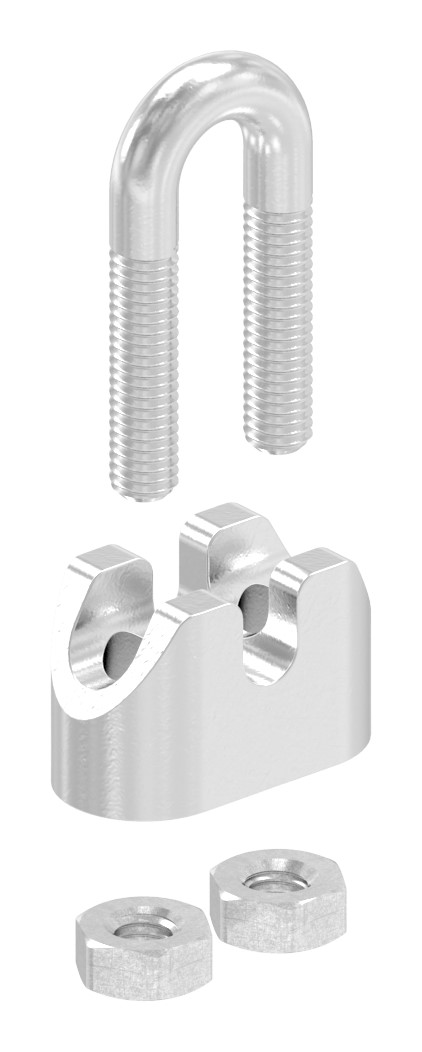 Drahtseilklemmen für Seil 2mm, mit Gew. M4, V4A Drahtseilklemmen für Seil 2mm, mit Gew. M4, V4A