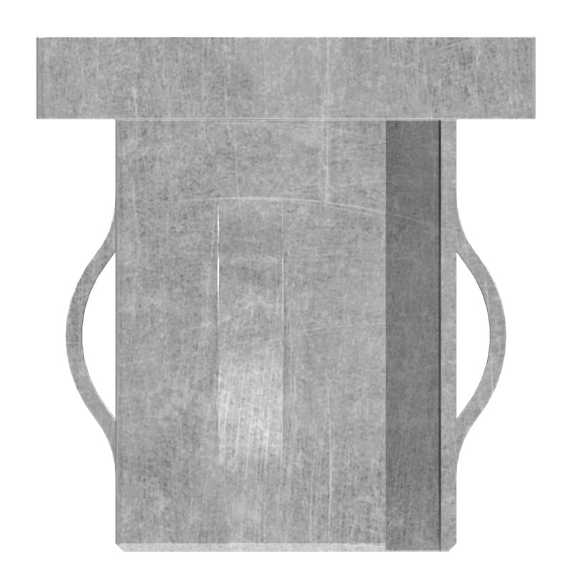 Stahleinschlagkappe, für, Rechteckrohr 50x30mm