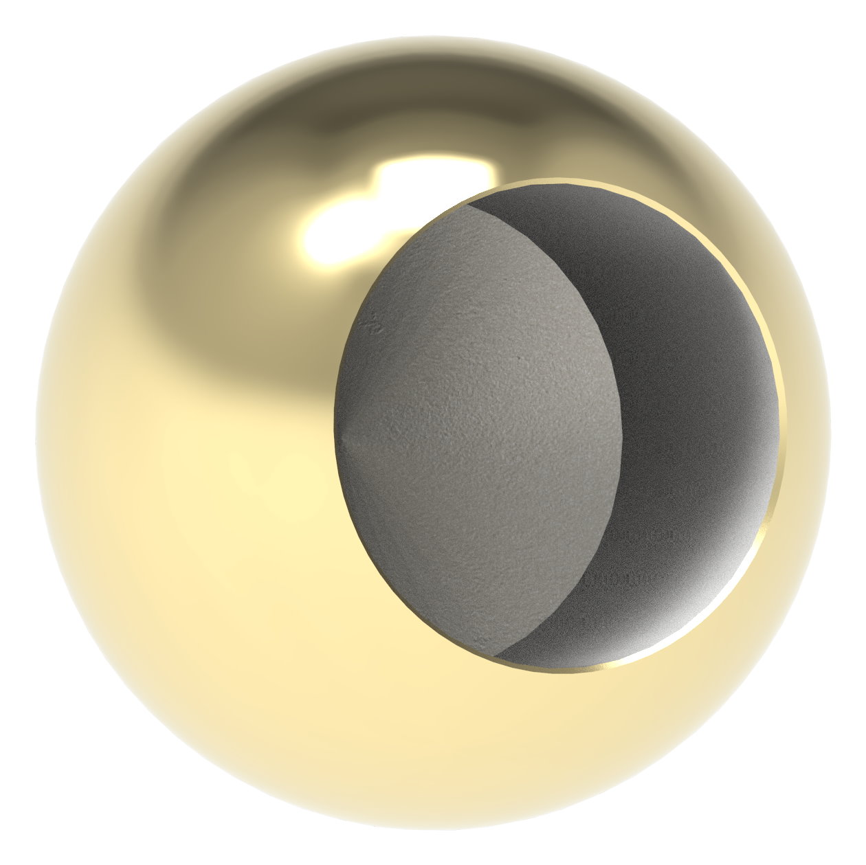 Messingkugel Ø 20mm mit Sackloch 12,2mm