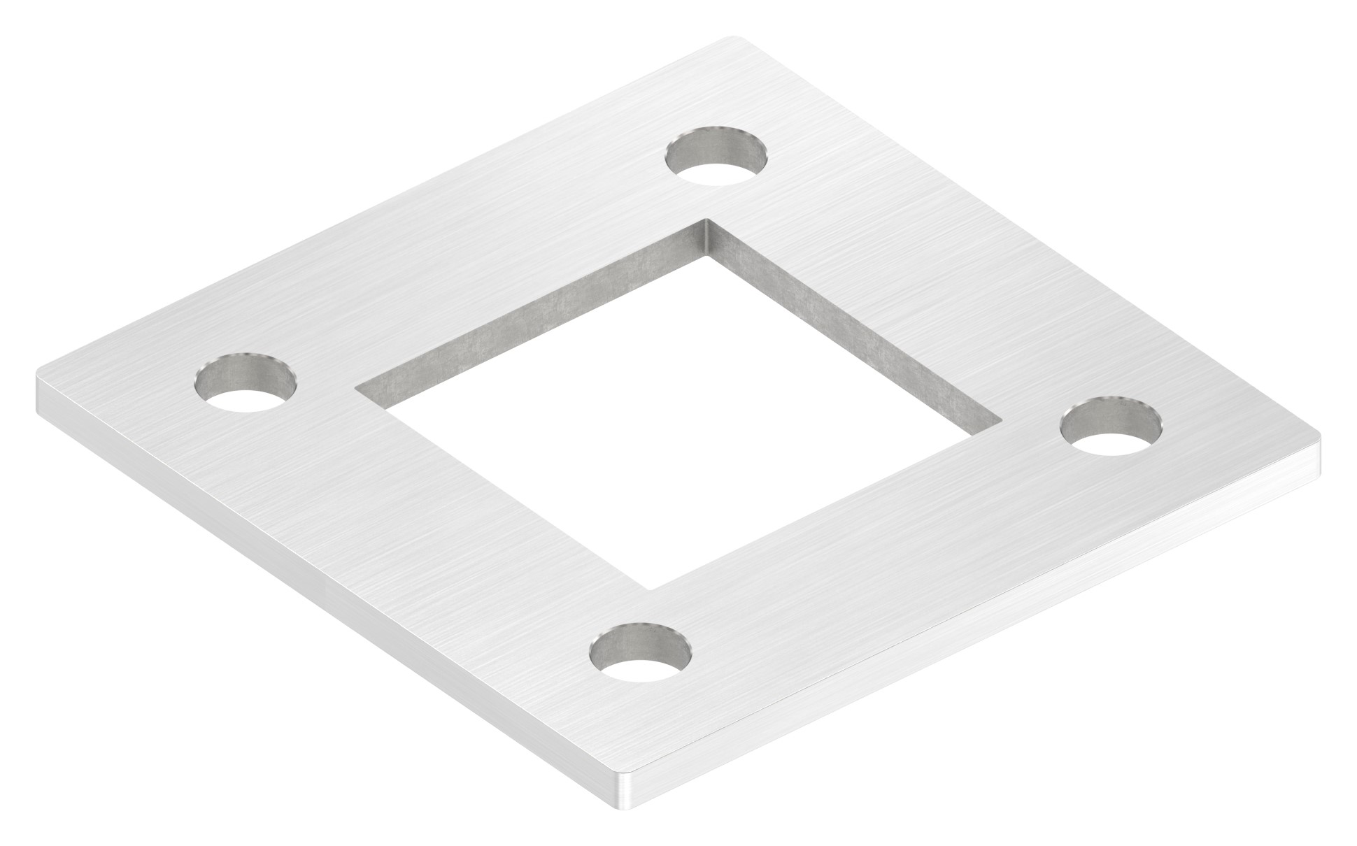 Ankerplatte, 120x120x6mm, mit Längsschliff, V2A