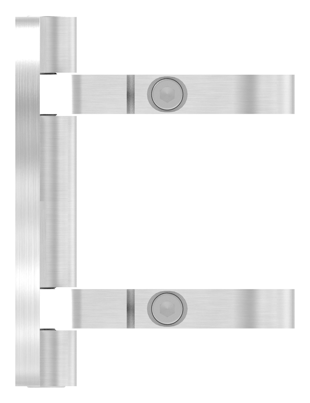 Wandbefestigung für Geländerpfosten 42,4mm, Ecke, V2A