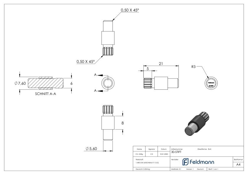 Sicherungsstift für Mod. 30