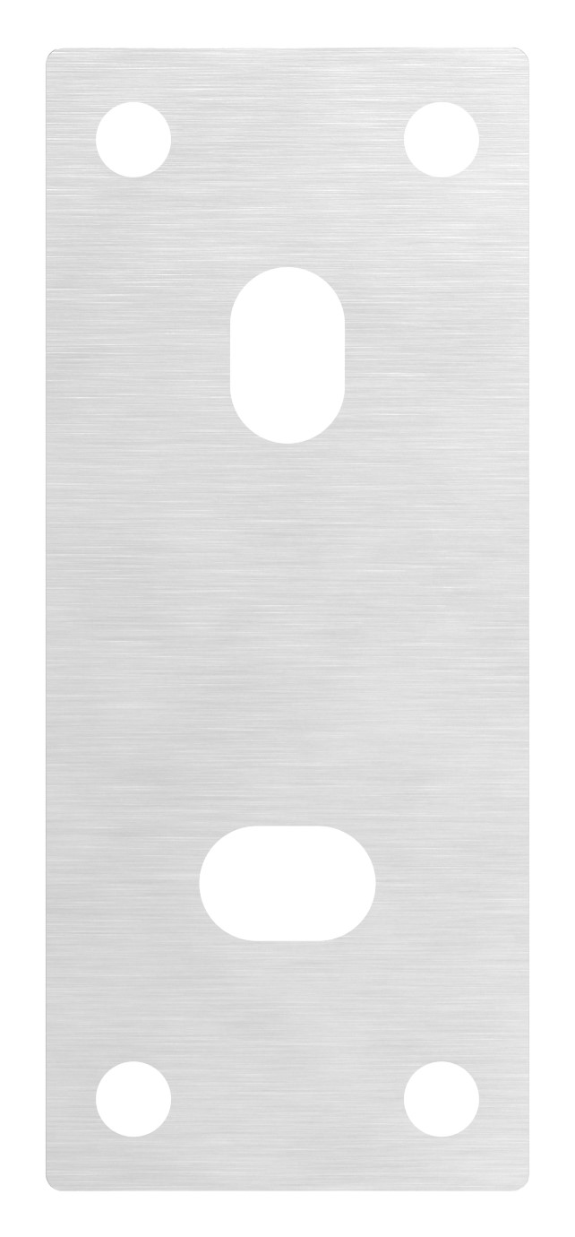 Ankerplatte 130x55x8mm, passend für Spannringe, V2A