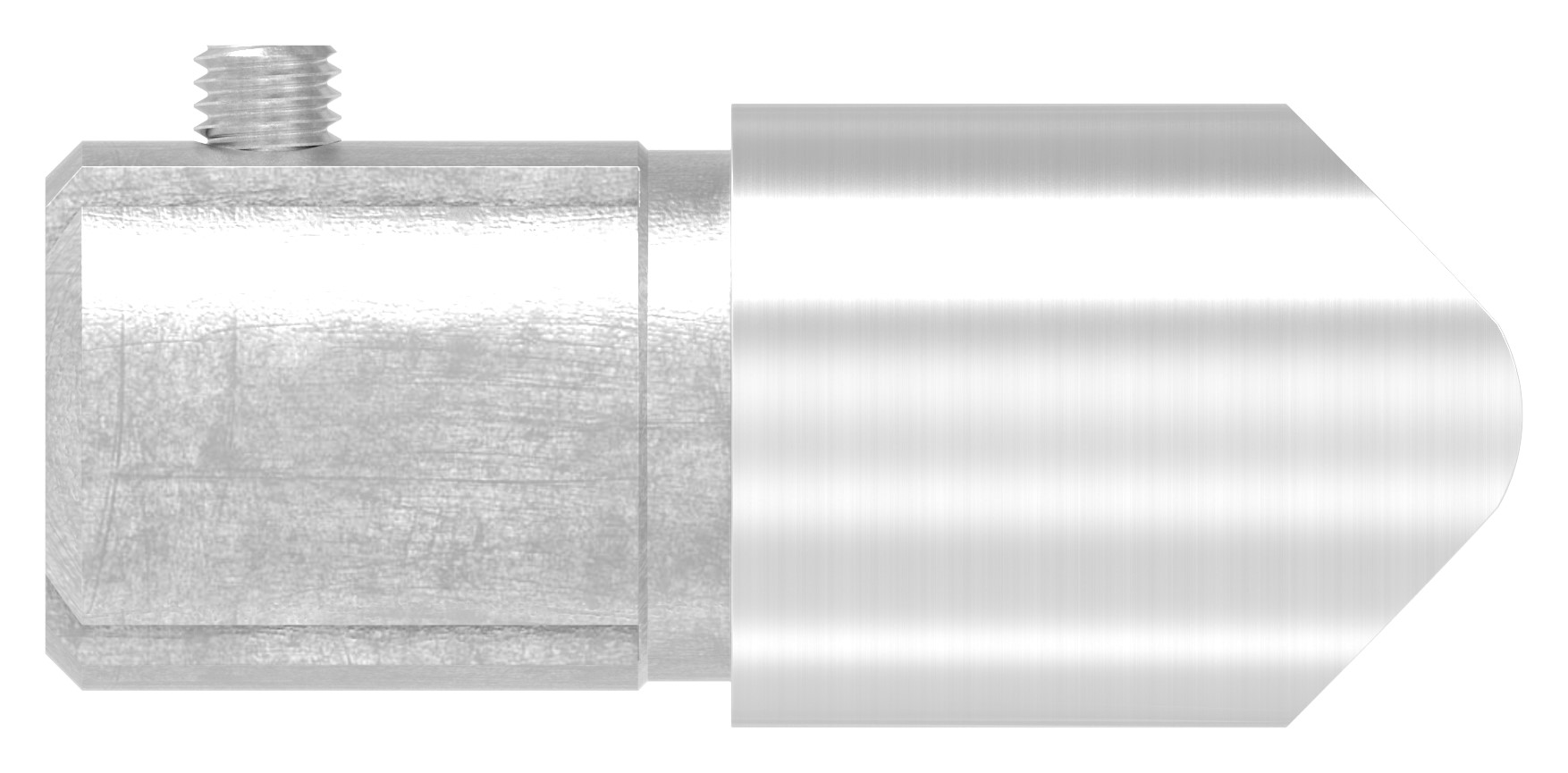 Anschlussstück 90°, Anschluss oben: 33,7mm, V2A