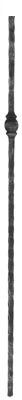 Knubbelstab 13x13mm, gehämmert, H: 1000mm