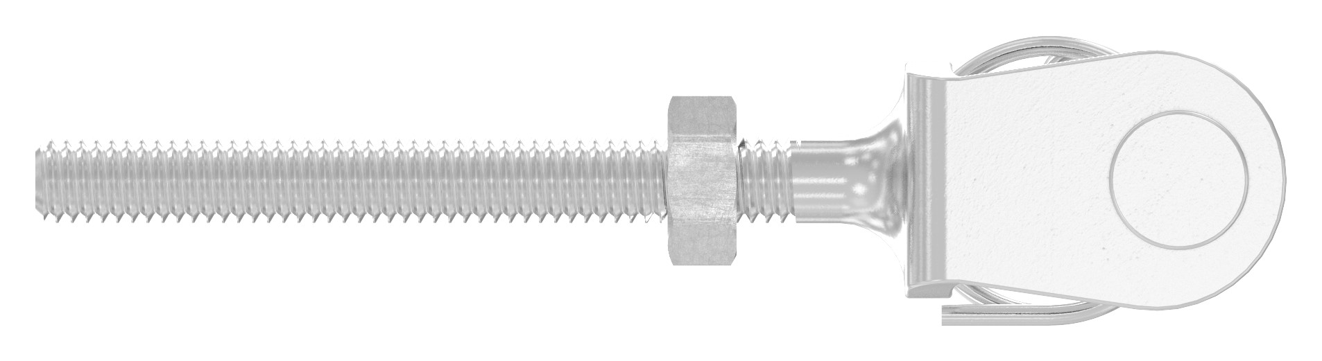 Gabelterminal mit Außengew. M4 rechts, V4A