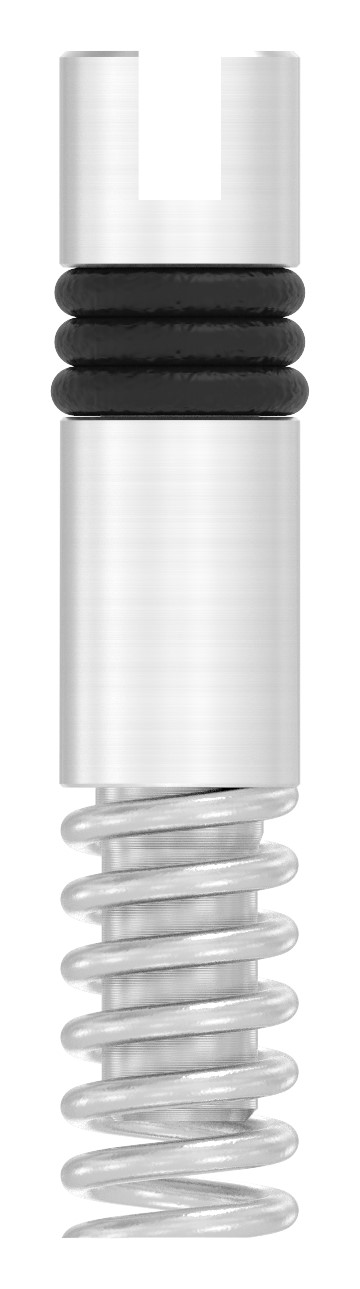 Plattenhalter federbelastet, mit Schlitz 3mm, V2A