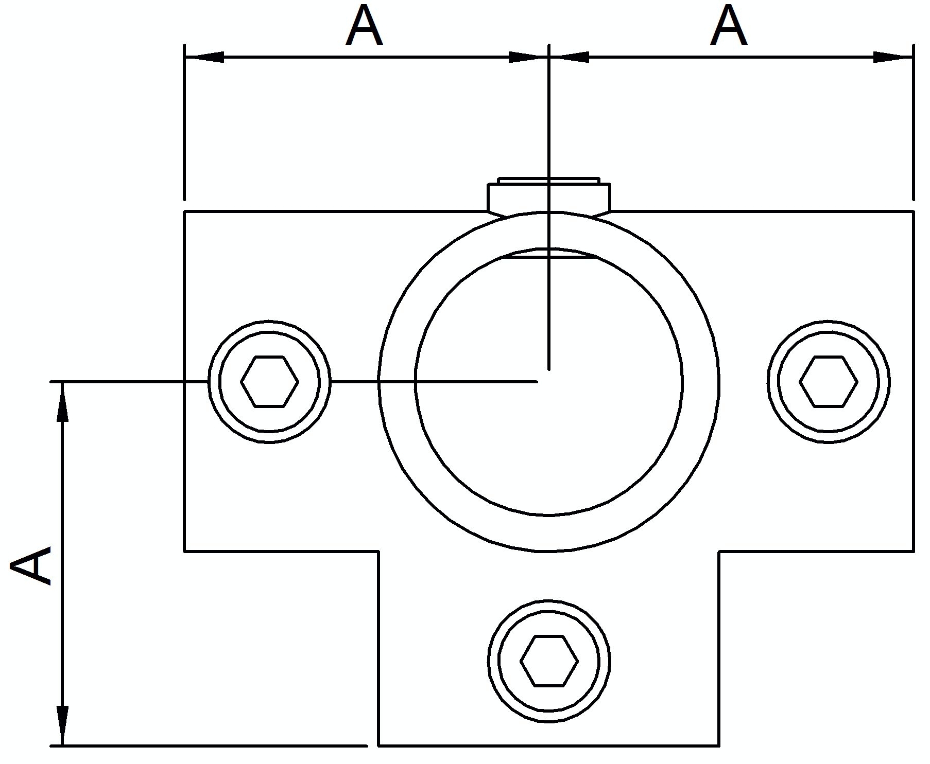 Verbinder, für Rohr Ø 33,7mm