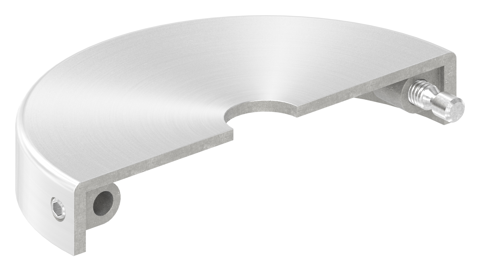 Abdeckrosette, 76x12mm, Bohrung 12,5mm, zweiteilig, V2A