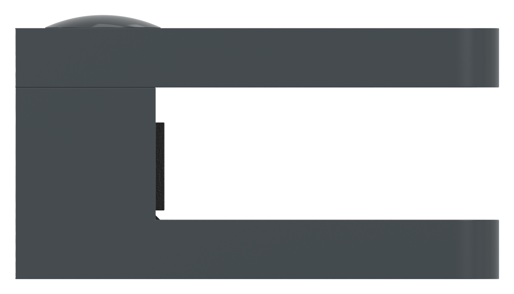 Glasklemme Mod. 36, Anschluss: gerade, in Zink roh pulverbeschichtet RAL 7016 matt