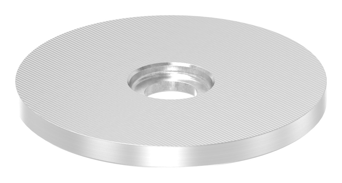 Unterteil für 62mm Glaspunkthalter, t: 5mm, V2A Unterteil für 62mm Glaspunkthalter, t: 5mm, V2A