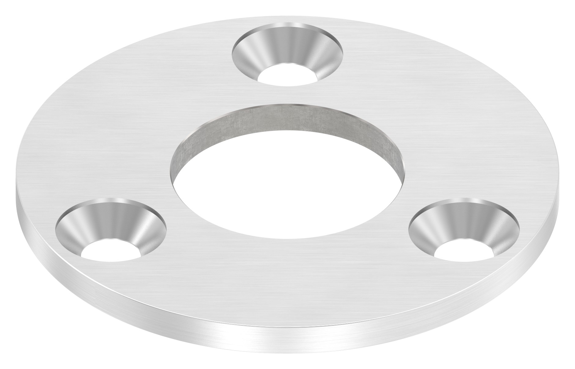 Ankerplatte Ø 100x6mm, mit Längsschliff, V2A