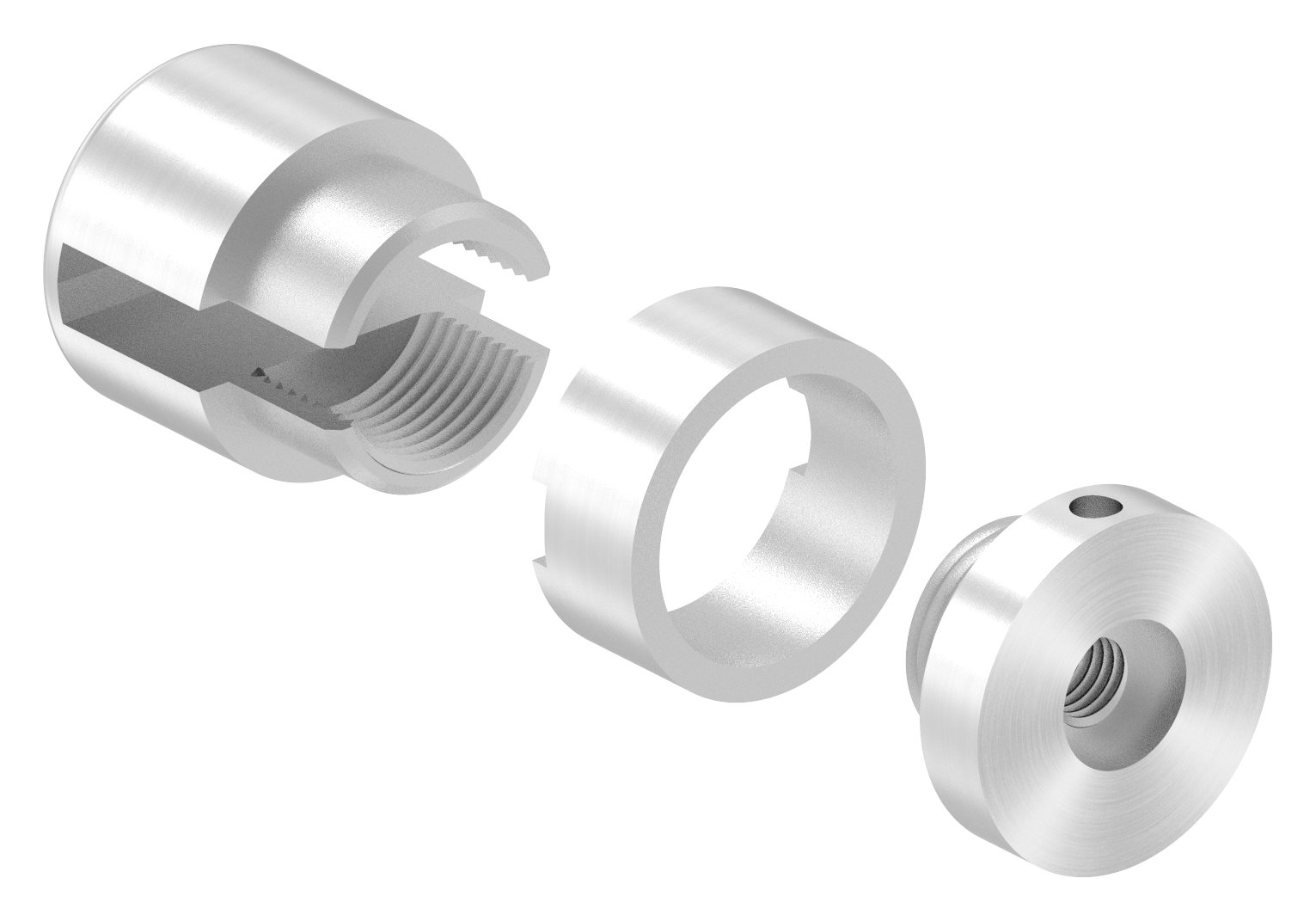 Brenk Grundhalter für Flachstäbe 20x6mm, V2A
