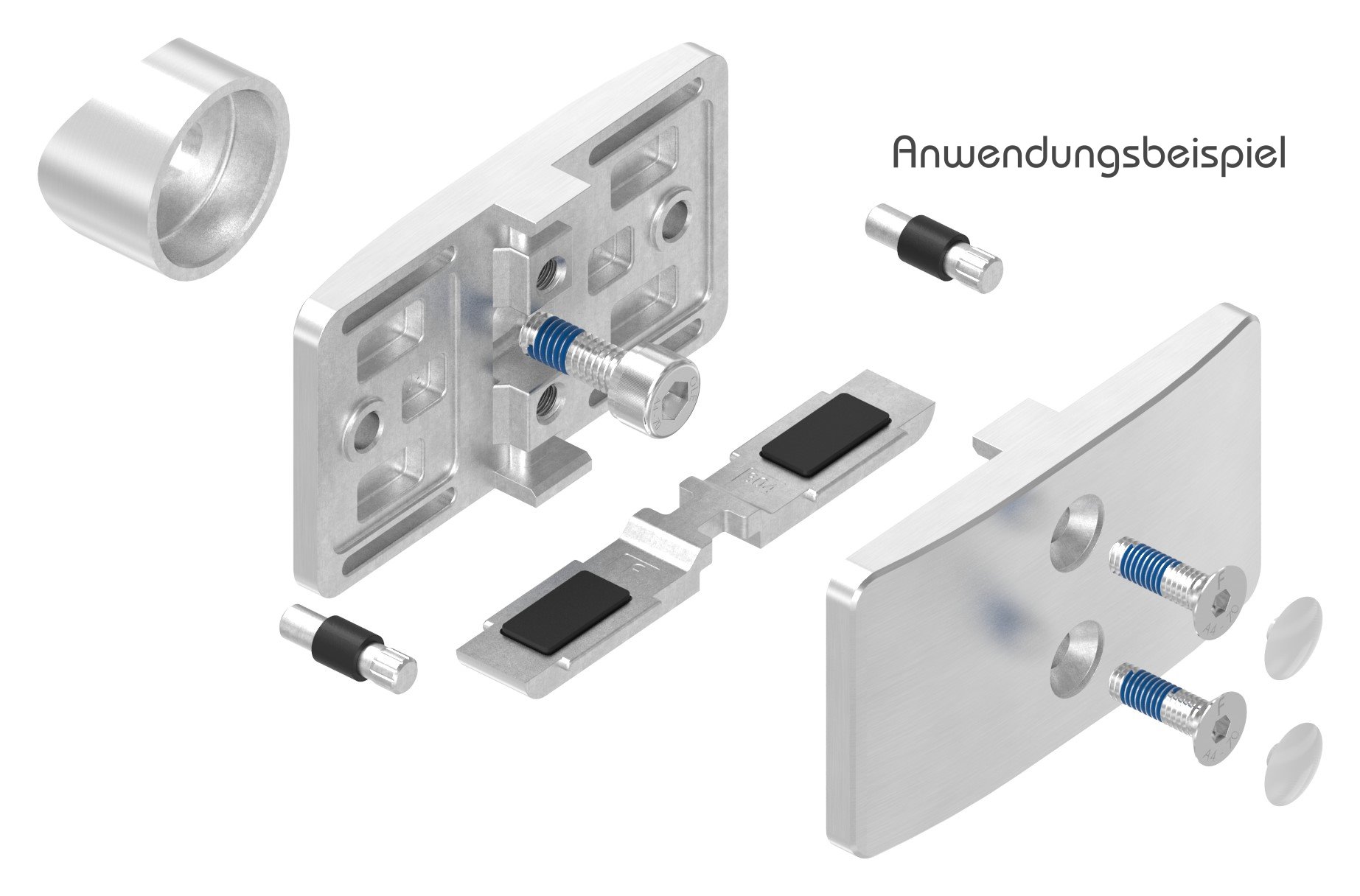 Sichtschutz Mittelglasklemme Mod. 26, V4A