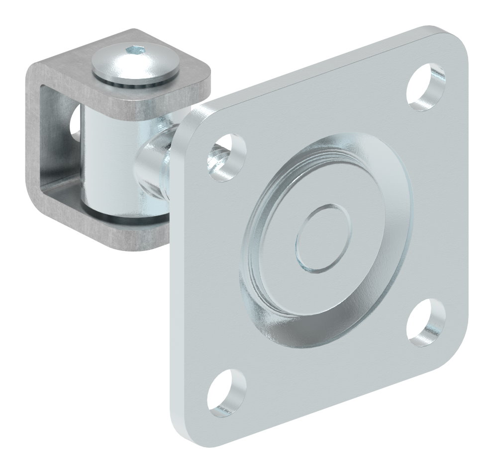 Torband M16 mit verstellbarer Platte, galvanisch verzinkt