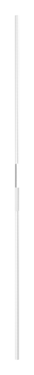 Zierstab aus Ø 12mm, mit Quadrat, H: 1000mm, V2A