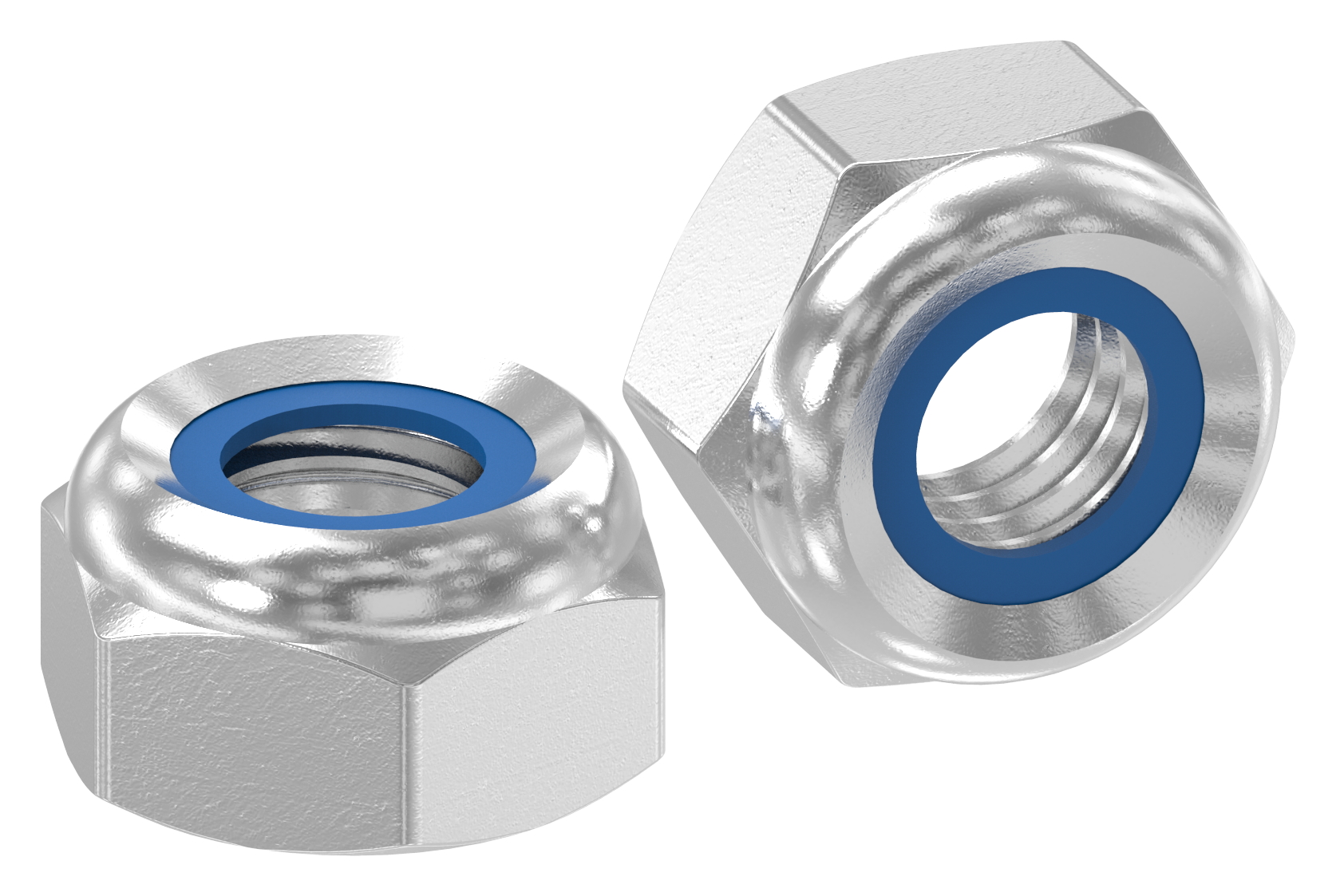 Sechskantmutter M6, selbstsichernd, DIN 985, V2A