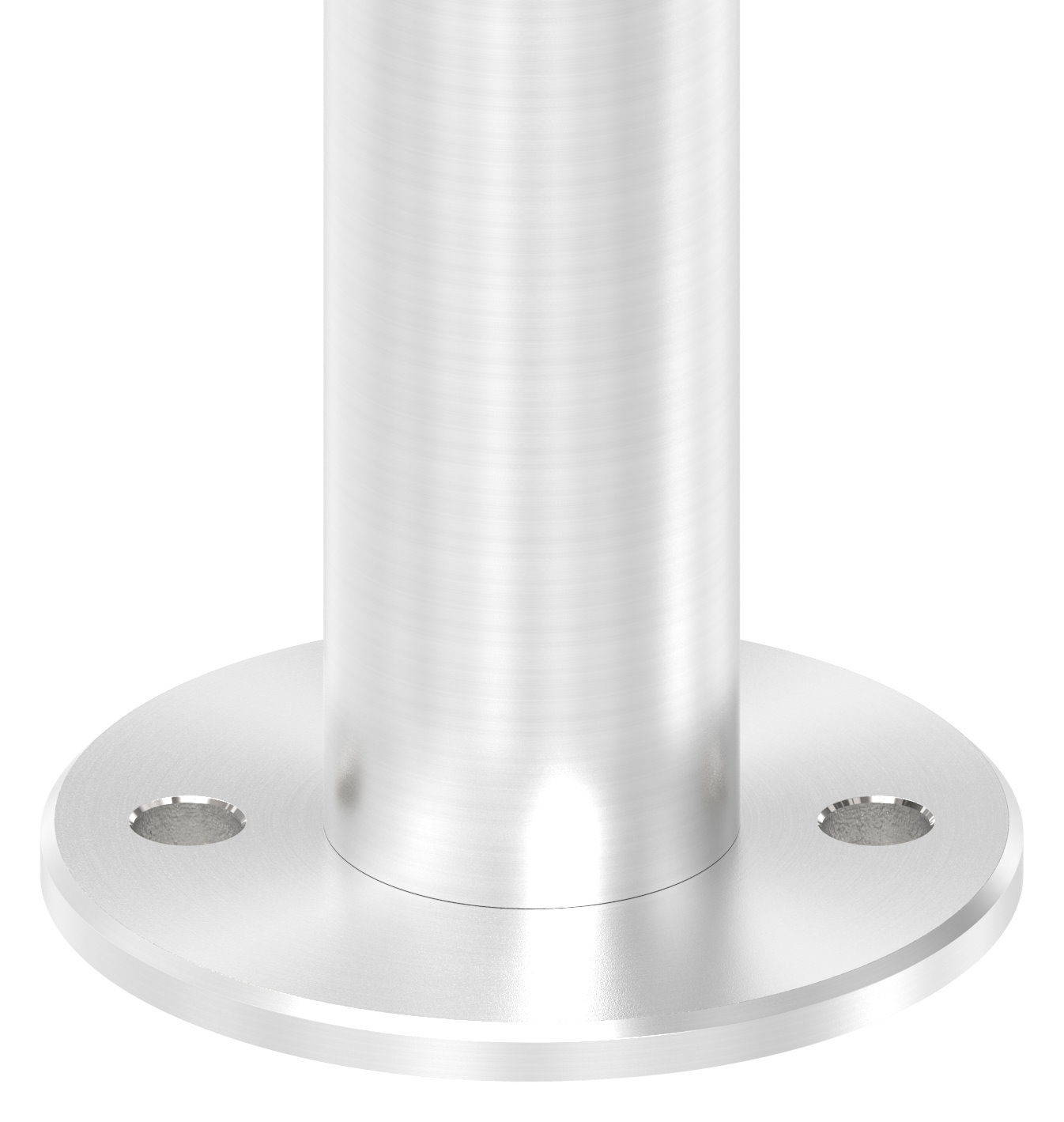 Wand- und Bodenanker mit Rändelung, für Rohr 42,4x2,0mm, V2A