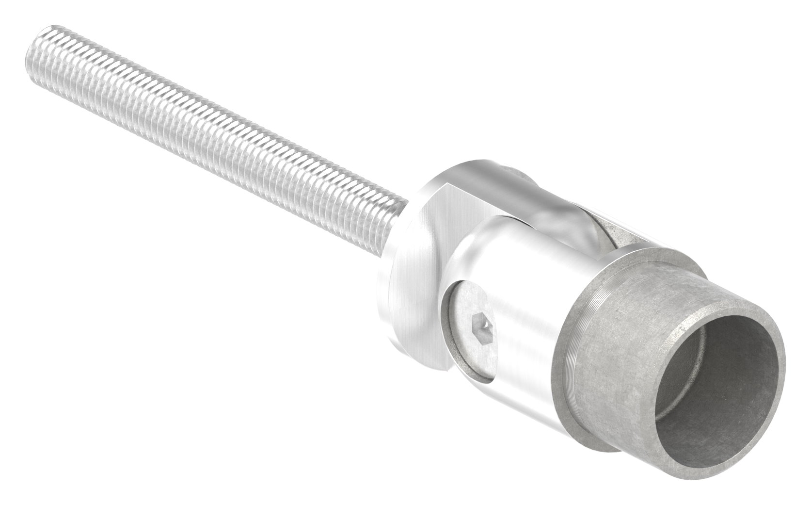 Wandhalter mit Gelenk zum Einbetonieren für Rohr 33,7x2,0mm, V2A