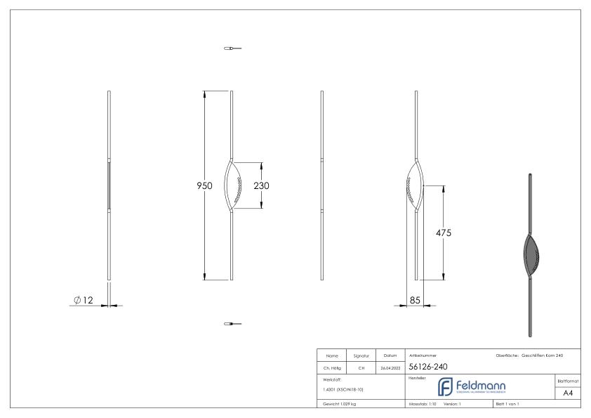 Designstab, V2A
