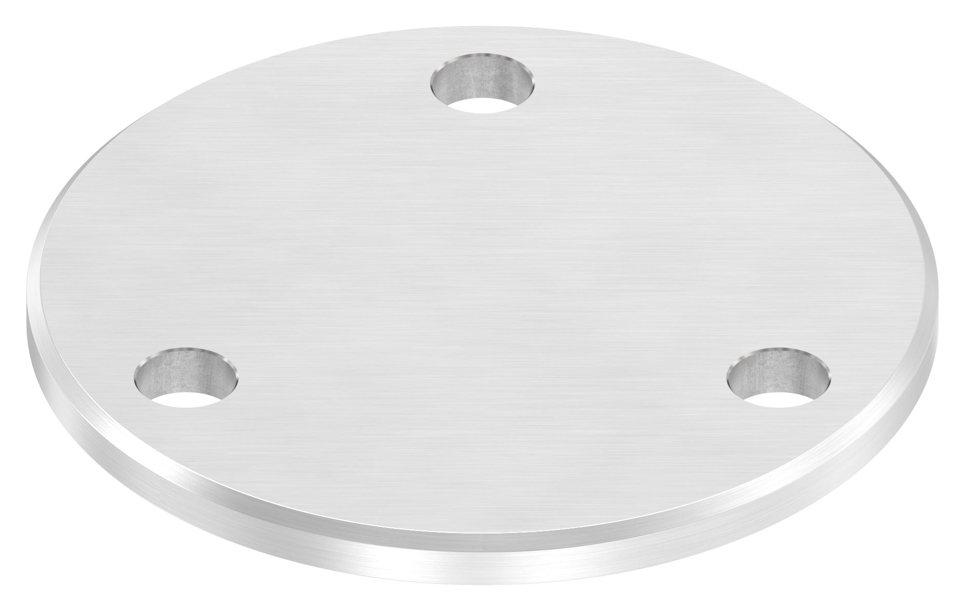 Ankerplatte Ø 100x6mm, mit Längsschliff und Fase, V2A