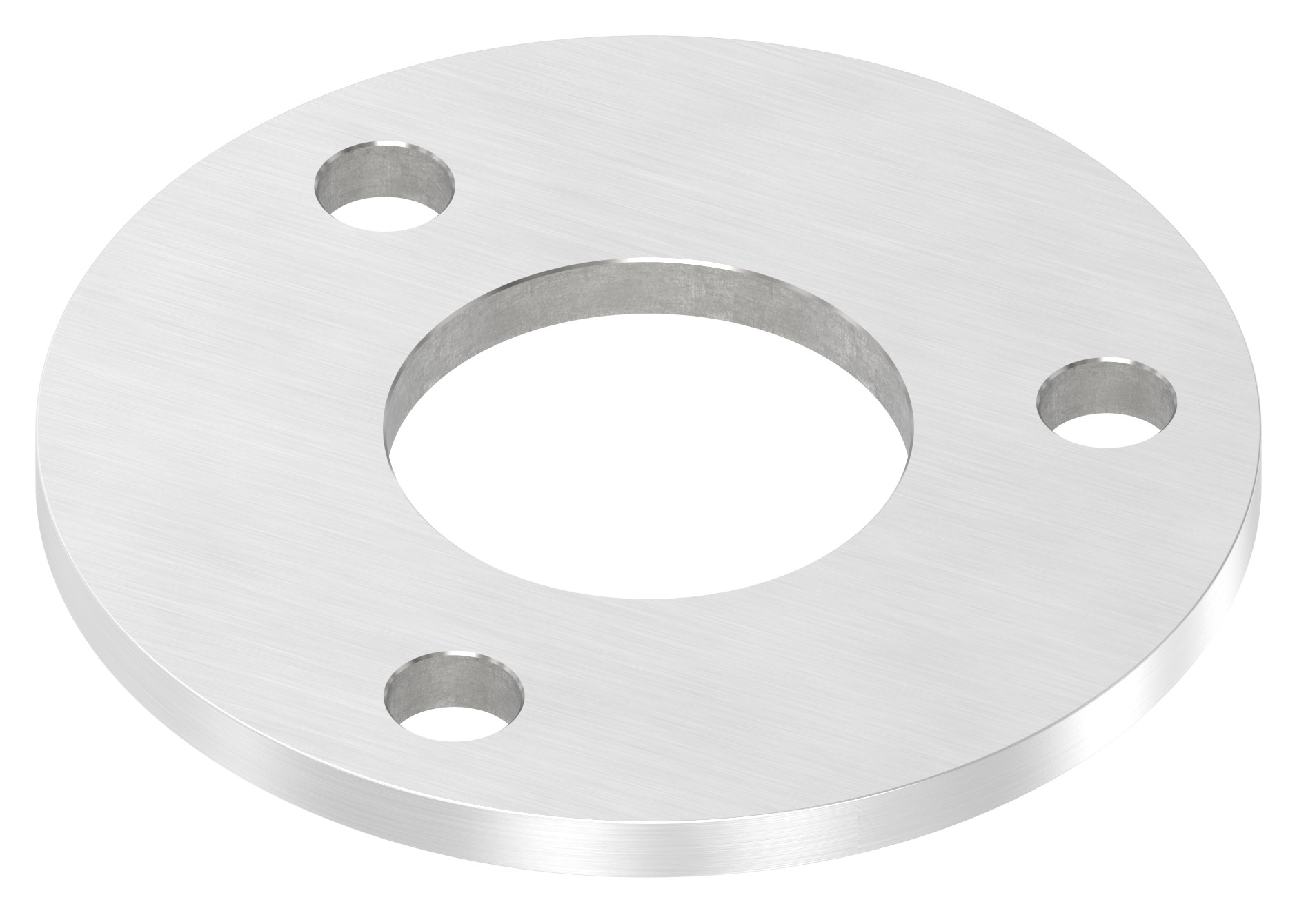 Ankerplatte Ø 100x6mm, mit Längsschliff, V4A