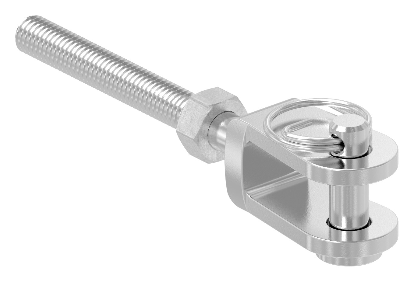 Gabelterminal mit Außengew. M5 links, V4A