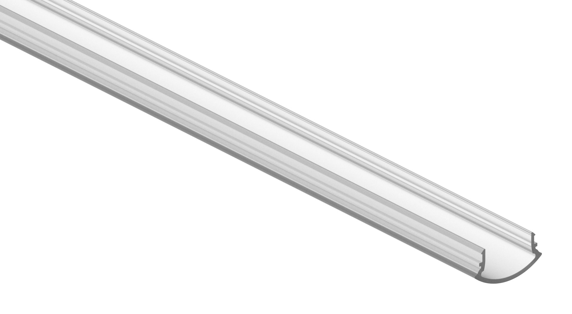 LED-Nutrohr LUNORA®, Kunststoffabdeckung diffus für Rund-Nutrohr 42,4mm, PMMA, L: 3000mm
