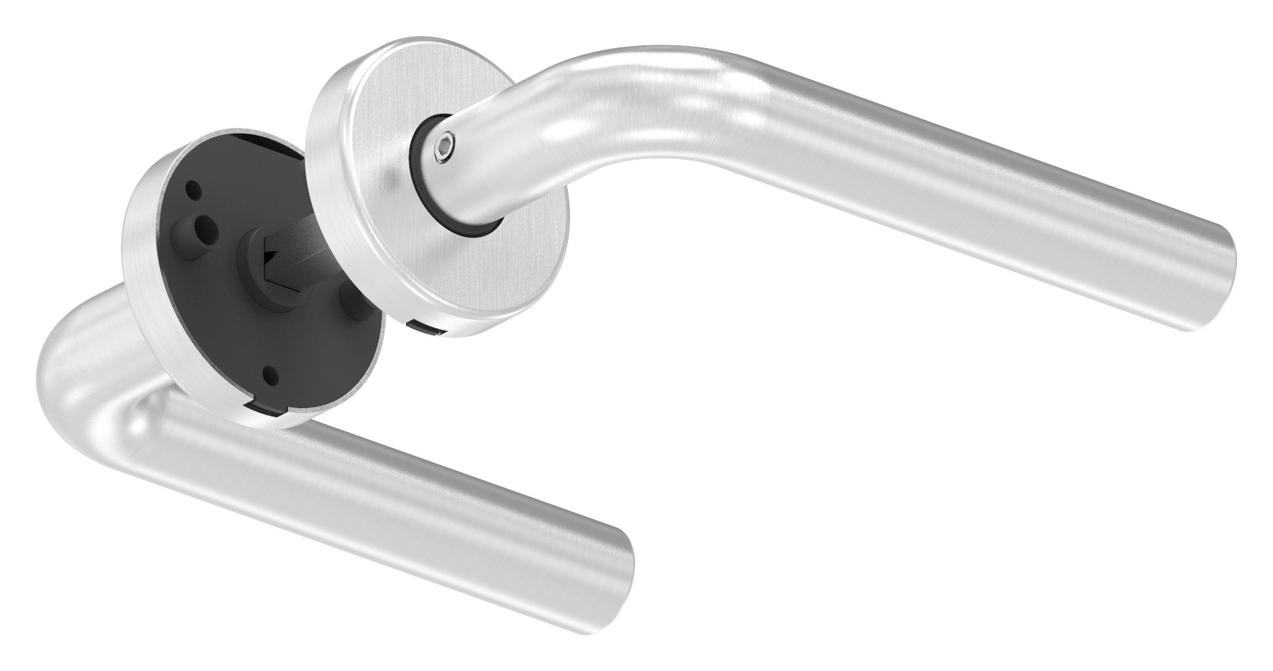 Türdrücker-Paar, drehbar, V2A